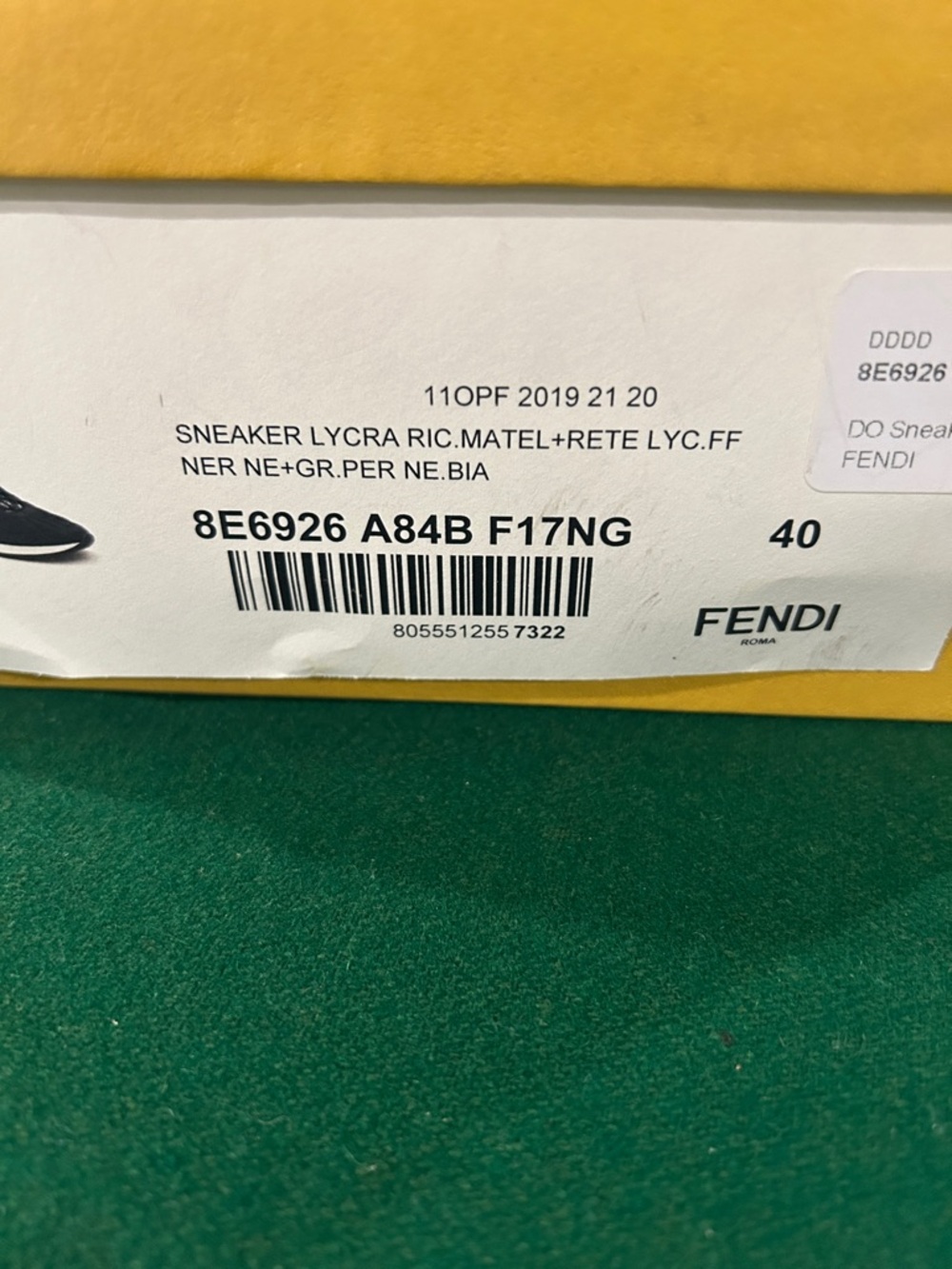 Fendi Lycra Ric Mattel FF Sneakers - Picture 6 of 6